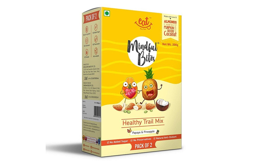 Eat Any Time Healthy Trail Mix, Papaya & Pineapple   Box  200 grams